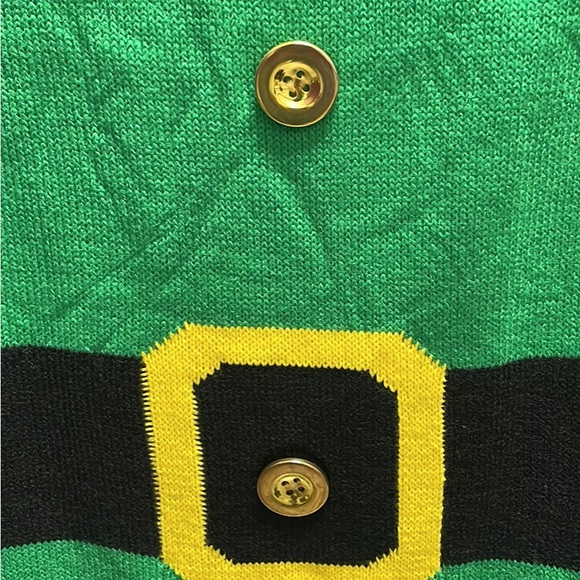 Santas Helper Elf Christmas Sweater Ugly Xmas Sweater Size: M/L NEW!! - Picture 5 of 7